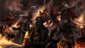 warhammer 40k   deathwatch vs khorne berzerkers by waruhameru40kart dev0tud